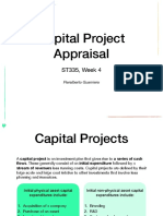 Capital Project Appraisal: ST335, Week 4