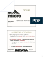 Topic 24: Frontiers of Microeconomics