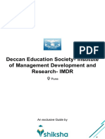 Deccan Education Society-Institute of Management Development and Research - IMDR