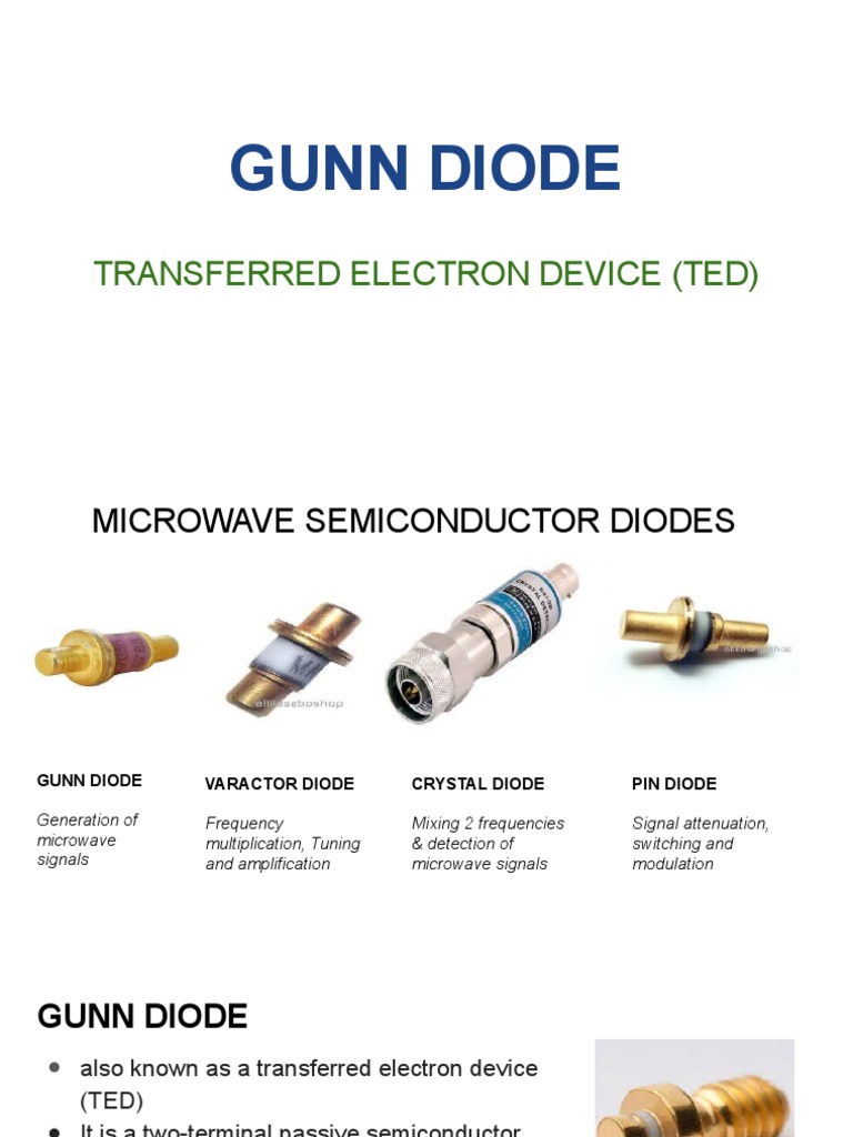 Gunn Diode Transferred Electron Device (Ted) PDF Diode
