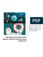 Safe Work-Instructions (SWI) Against COVID-19 (Corona Virus) Spread Out