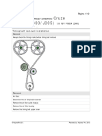 Timing Belt Removal o Instalacion Chevrolet Cruze J300 J305 1.8 16V F18D4 2H0