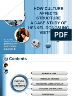 How Culture Affects Structure A Case Study of Henkel Dongsung Vietnam