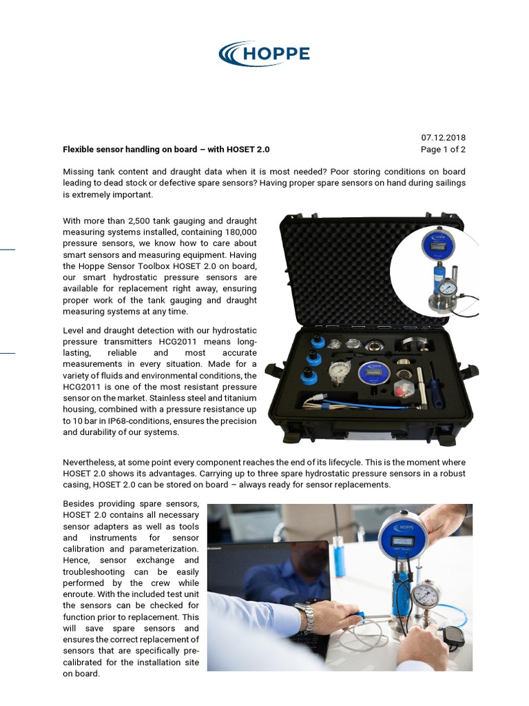 HOSET 2.0: Smart Sensor Solutions | PDF | Calibration | Sensor