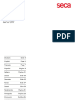 Seca 207 Balance - User Manual (En, De, Es, FR) PDF