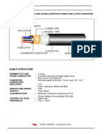 750 V 70 C PVC Insulated and Double Sheathed Power Cable, With Concentric Conductors