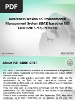 Awareness Session On Environmental Management System (EMS) Based On ISO 14001:2015 Requirements