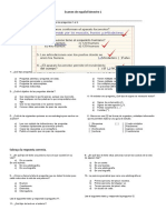 Examen de Espaniol Bimestre 1