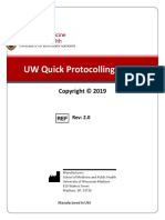 UW Quick Protocolling Guide: Manufactured in USA