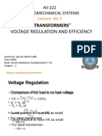 "Transformers" Voltage Regulation and Efficiency: AV-222 Electromechanical Systems