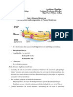 Ultra-Sructure and Composition of Plasma Membrane