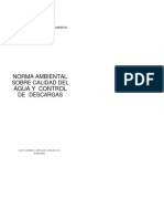 Norma Ambiental Sobre Calidad de Agua y Control de Descargas PDF
