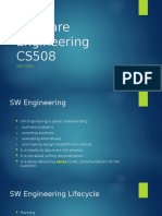 Software Engineering CS508: Sections