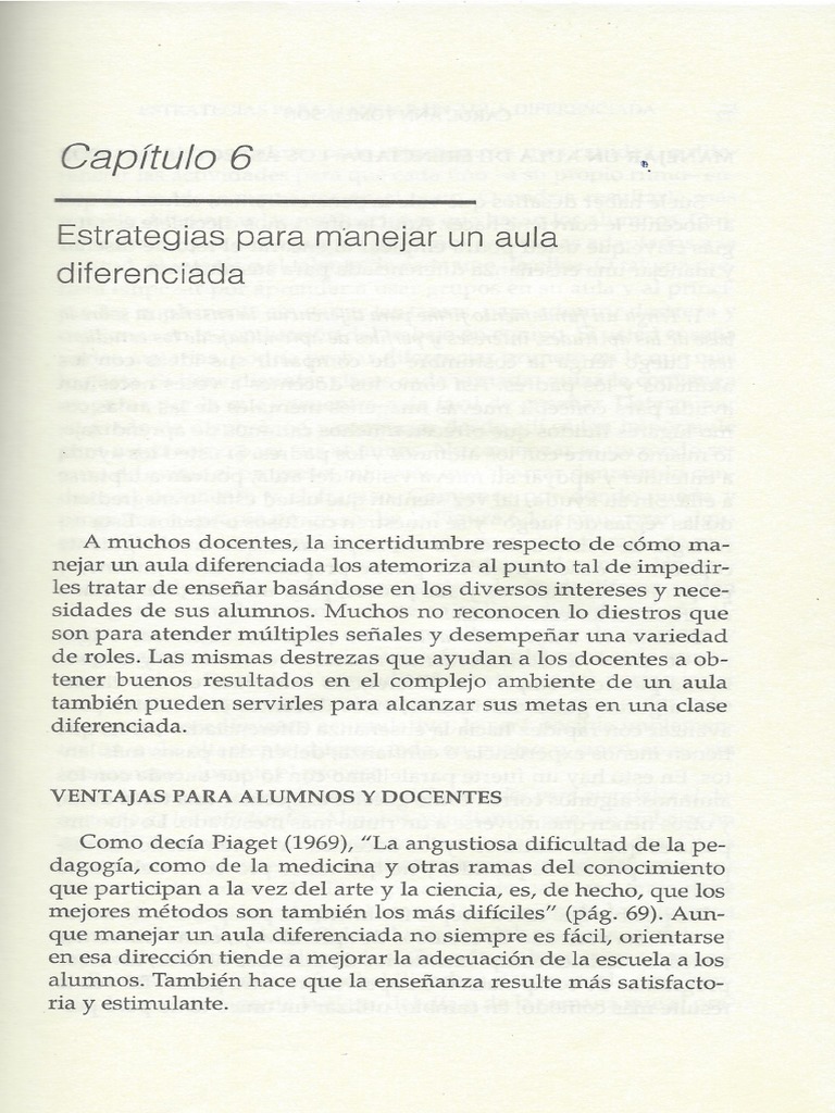 Cap. 6 - Estrategias para Trabajar Con La Diversidad en El Aula ...