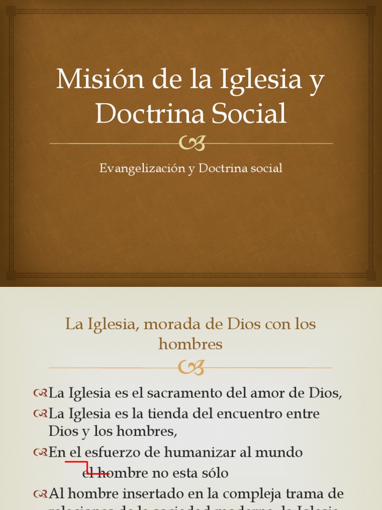 Misión de La Iglesia y Doctrina Social | PDF | Doctrina social católica ...