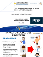 Impacto del Proyecto Intervención de riesgos biológicos NORABELLA SPA Daniel Medina Natalia Acosta