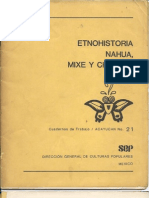 Etnohistoria Nahua, Mixe y Chontal.