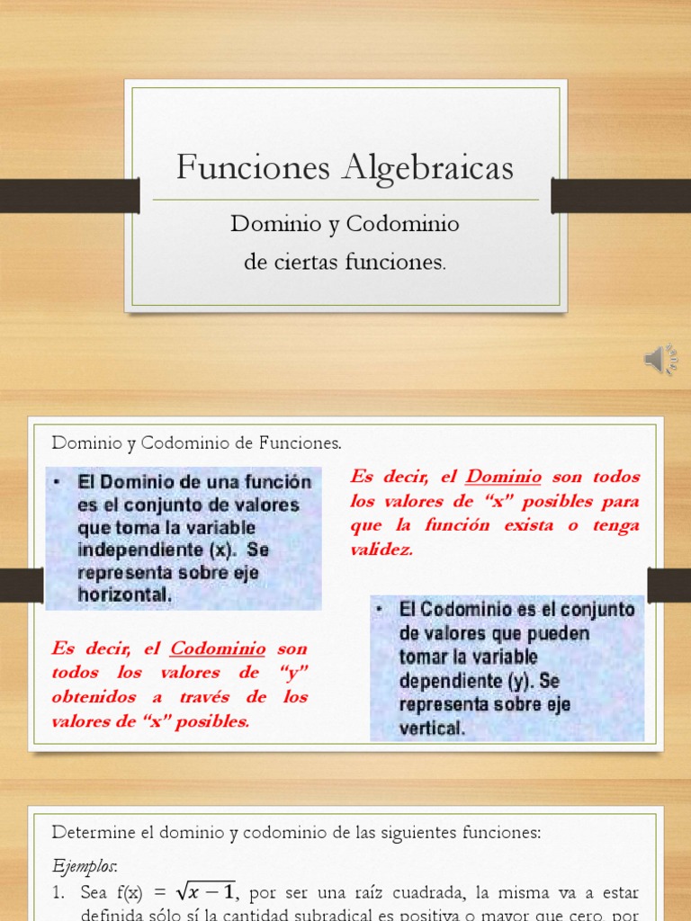 Funciones Dominio y Codominio | PDF | Dominio de una función | Función ...