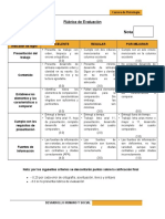 Rúbrica Cuadro Comparativo