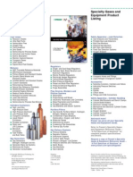 Speciality Gases and Equipment Listing