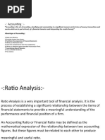 Ratio Analysis