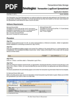 Transaction Log  Excel Spreadsheet