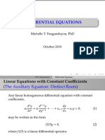 Differential Equations: Michelle T. Panganduyon, PHD