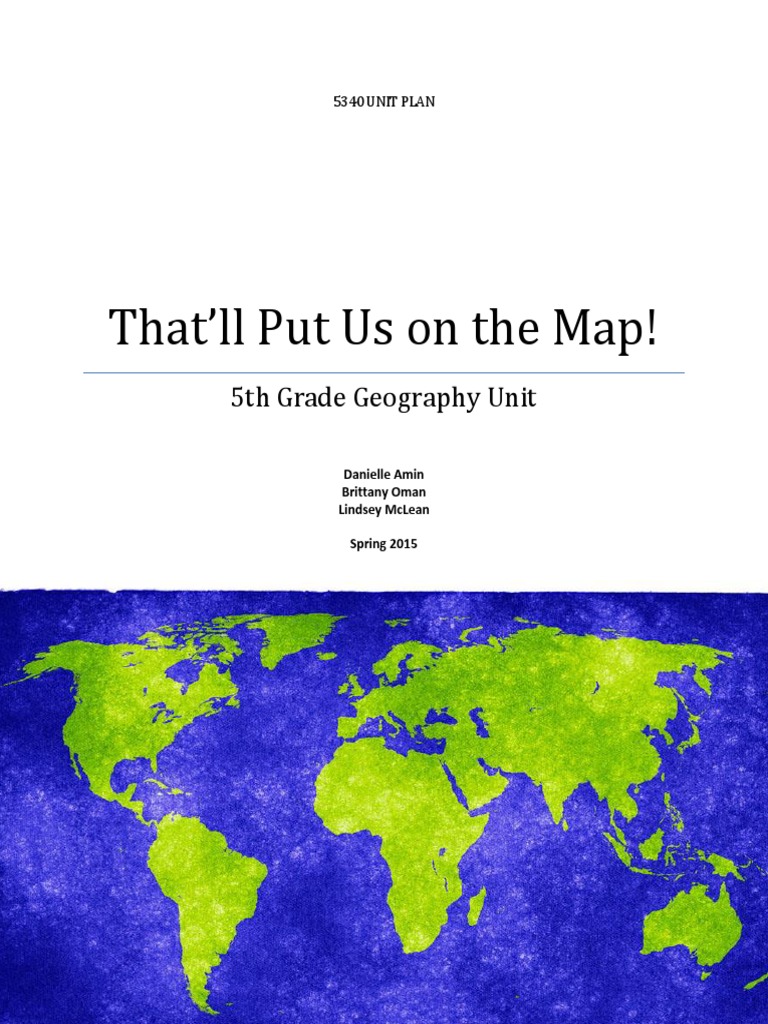 5th Grade Geography Unit Plan | PDF | North America | Continent