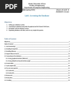 Lab1: Accessing The Database: Objectives