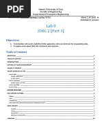 Lab 8 JDBC 2 (Part 1) : Objectives