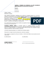 Adenda Al Contrato de Trabajo Aumento de Salario