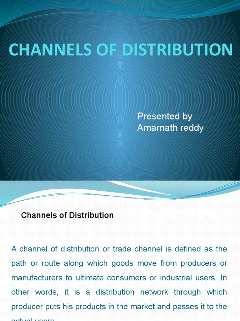Channels of Distribution: Presented by Amarnath Reddy | PDF | Business