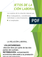 SUJETOS DE LA RELACIÓN LABORAL y CONTRATO INDIVIDUAL DE TRABAJO