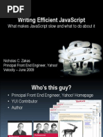 Writing Efficient Javascript