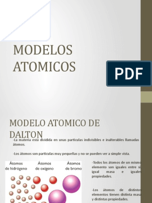 Modelos Atomicos | PDF | Átomos | Núcleo atómico