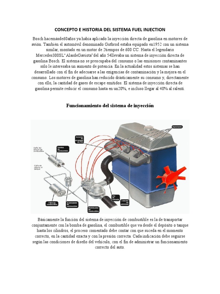 CONCEPTO E HISTORIA DEL SISTEMA FUEL INJECTION Expo PDF Inyección