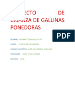 Proyecto de Crianza de Gallinas Ponedoras
