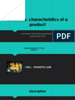 Evidence Characteristics of A Product