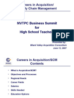 MVTPC Business Summit For High School Teachers: Careers in Acquisition/ Supply Chain Management