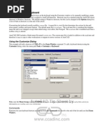 Autocad Tip Sheet By: Customizing The Keyboard