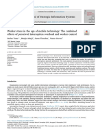 Worker Stress in The Age of Mobile Technology - The Combined Effects of Perceived Interruption Overload and Worker Control