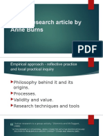Presentation Action Research Article by Anne Burns