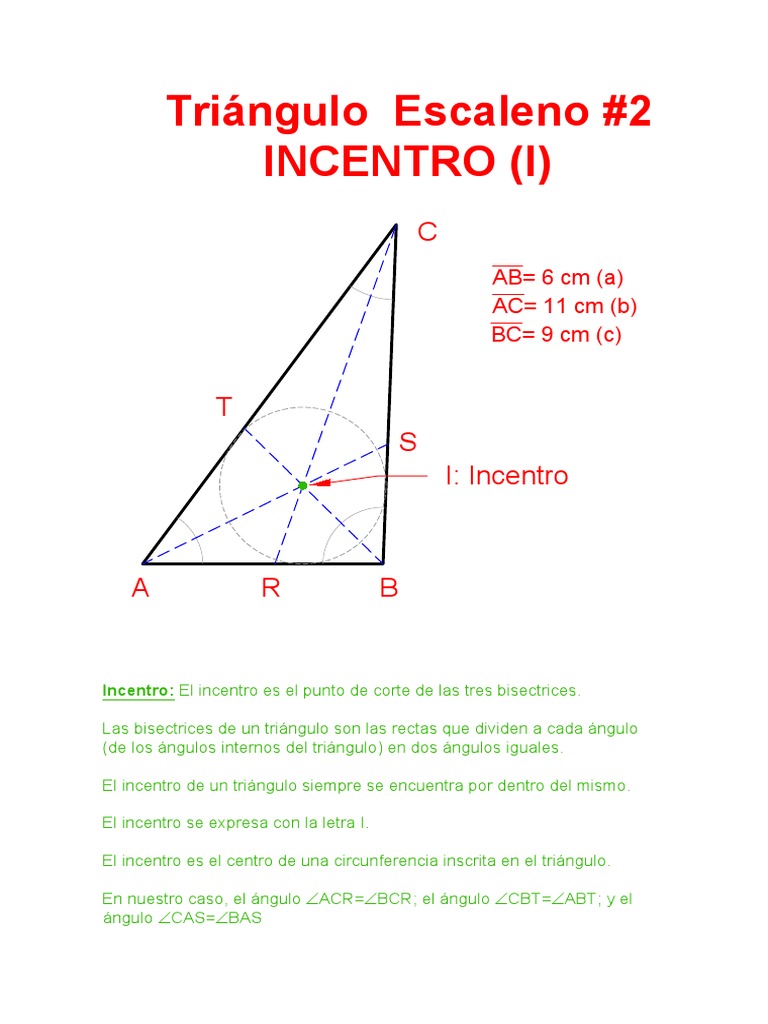 Incentro en Triángulo Escaleno | PDF | Métodos y materiales de enseñanza