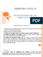 Deberes Del Deudor Derecho Civil V