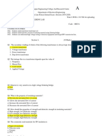 HVE Lab Paper A MCQ Answers