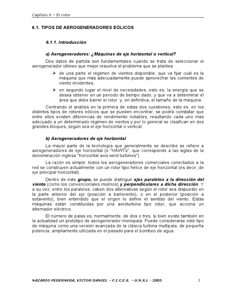 Tipos de Aerogeneradores Verticales | PDF | Turbina eólica | Turbina