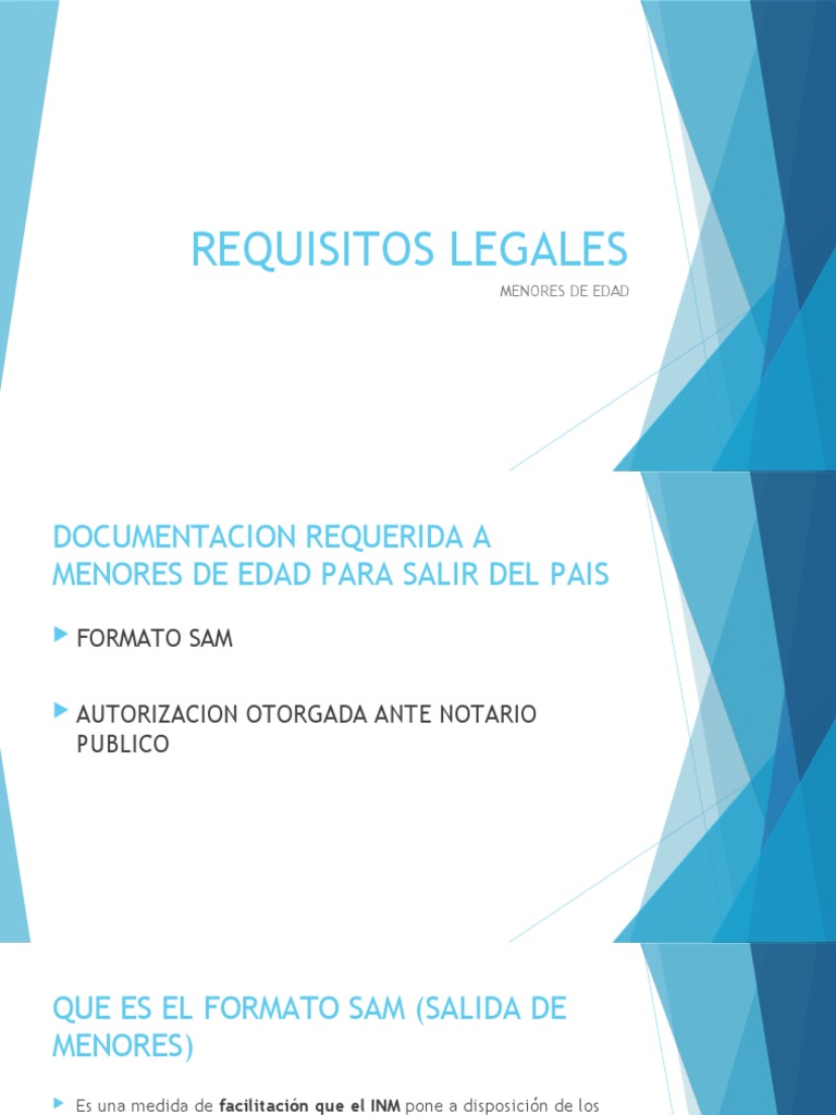 Formato SAM para Salida de Menores | PDF | Cónsul (representante ...