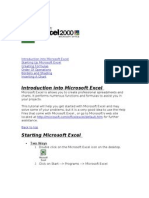 Introduction Into Microsoft Excel