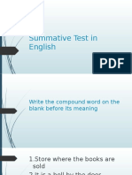 Summative Test in English 3rd Grading