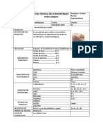 Ficha Tecnica Del Concentrado para Cerdos